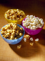 Pop corn nature et caramel