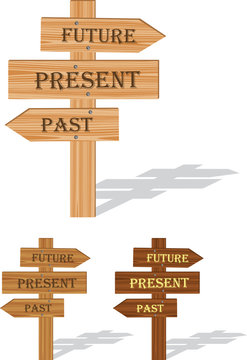 Waymarks of life, vector illustration