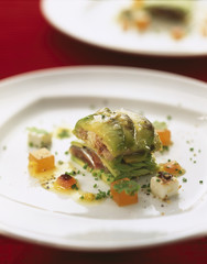 mille-feuille de sardines à l'avocat