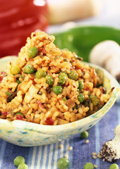 riz au thé et légumes au citron