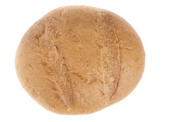 White bread loaf isolated on white background