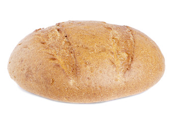 White bread loaf isolated on white background