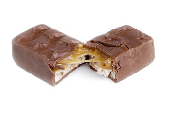 chocolate bar  isolated on white background