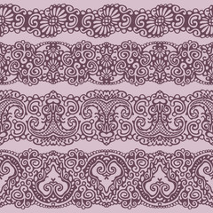 four standards of lace ribbon seamless pattern
