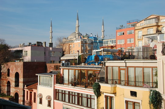 Вид на Стамбул с террасы отеля, Турция