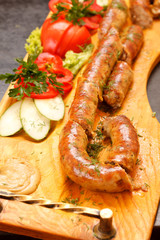 Grilled sausages