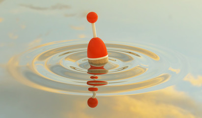 Flotteur de pêche à la surface 2 © He2