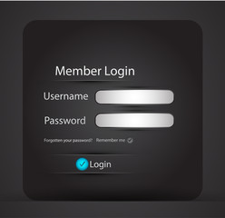 Vector login page
