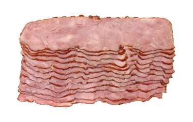 Slices of turkey bacon