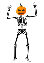Scheletro di halloween. Pumpkin skeleton