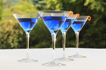 Blue cocktails