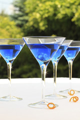 Blue cocktails