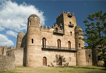 Fototapeta na wymiar Gonder Gonder Etiopia królewski zamek królów Etiopii