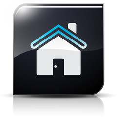 Symbole glossy vectoriel maison accueil