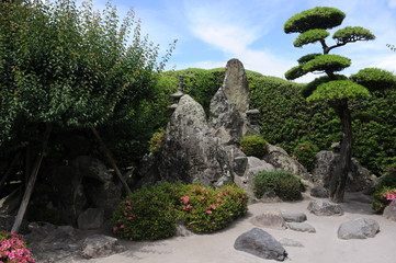 Japanese minature garden in Chiran on Kyushu Island