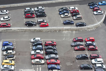 Car parking space from birdseye