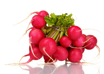 Fresh radish isolated on white