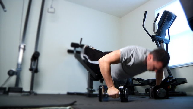 Man in Home Gym