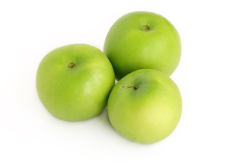 Group Jujube fruit isolated on white background