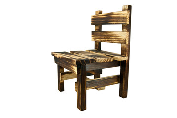 Side view of wooden chair