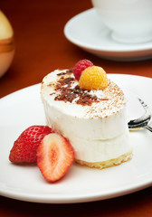 Sweet dessert with berries