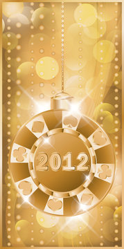 Poker chip 2012 new year