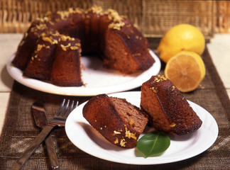 cake with lemon
