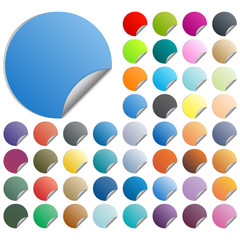 Set of color labels