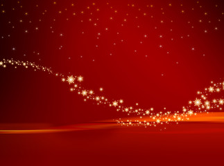 Fond Noël étoilé rouge