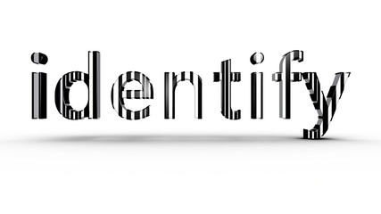 Identification concept using black and white bar code - obrazy, fototapety, plakaty