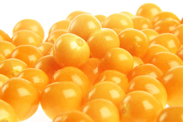 Delicious gooseberries on white