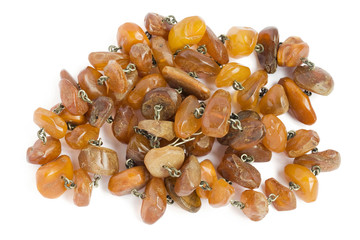 handmade necklace from raw amber