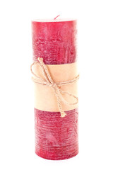 Red Christmas Candle with String Bow