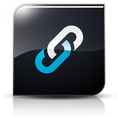 Symbole glossy vectoriel lien