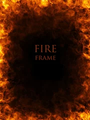Fototapete Flamme Feuerrahmen