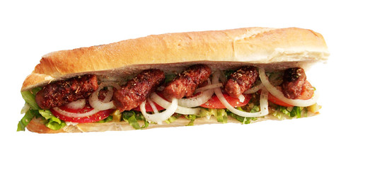 kofte baugette sandwich