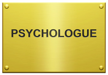 "Psycologue" Plaque Professionnelle Grav&eacute;e