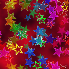 Obraz premium Background with multicolor stars. Seamless pattern.