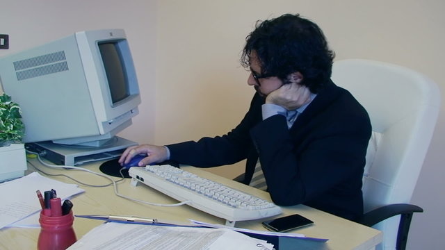 Office Work Annoyed employee angry leaves workplace