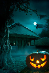 Obraz premium background for a party on Halloween night