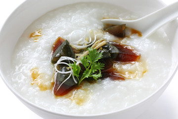 century egg congee , chinese food