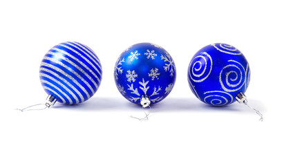 blue christmas balls