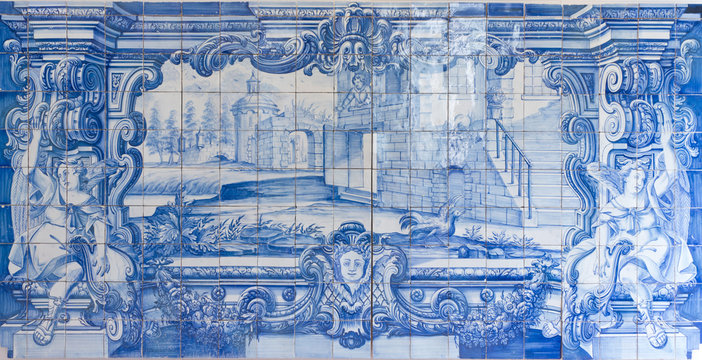 blue handpainted tiles, Azulejos