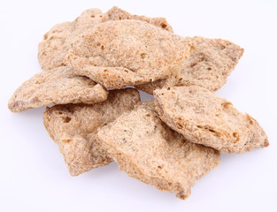 Raw Soy Meat on a white background