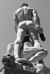 Fototapeta na wymiar Hercules i rze¼ba Cacus przez Baccio Bandinelli