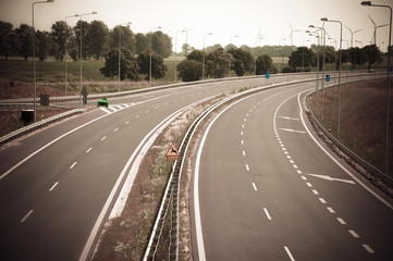 Fototapeta premium empty asphalt highway