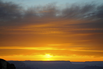 Sunset over Grand Canyon Arizona USA