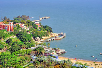 Xiamen Gulang-yu island aerial view