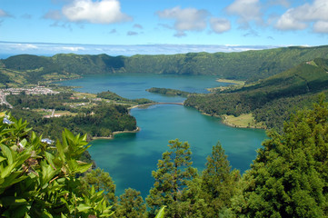 Fototapeta na wymiar Lagoon z Siedmiu Miast, Azory, Portugalia