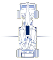 f1 car scheme top view